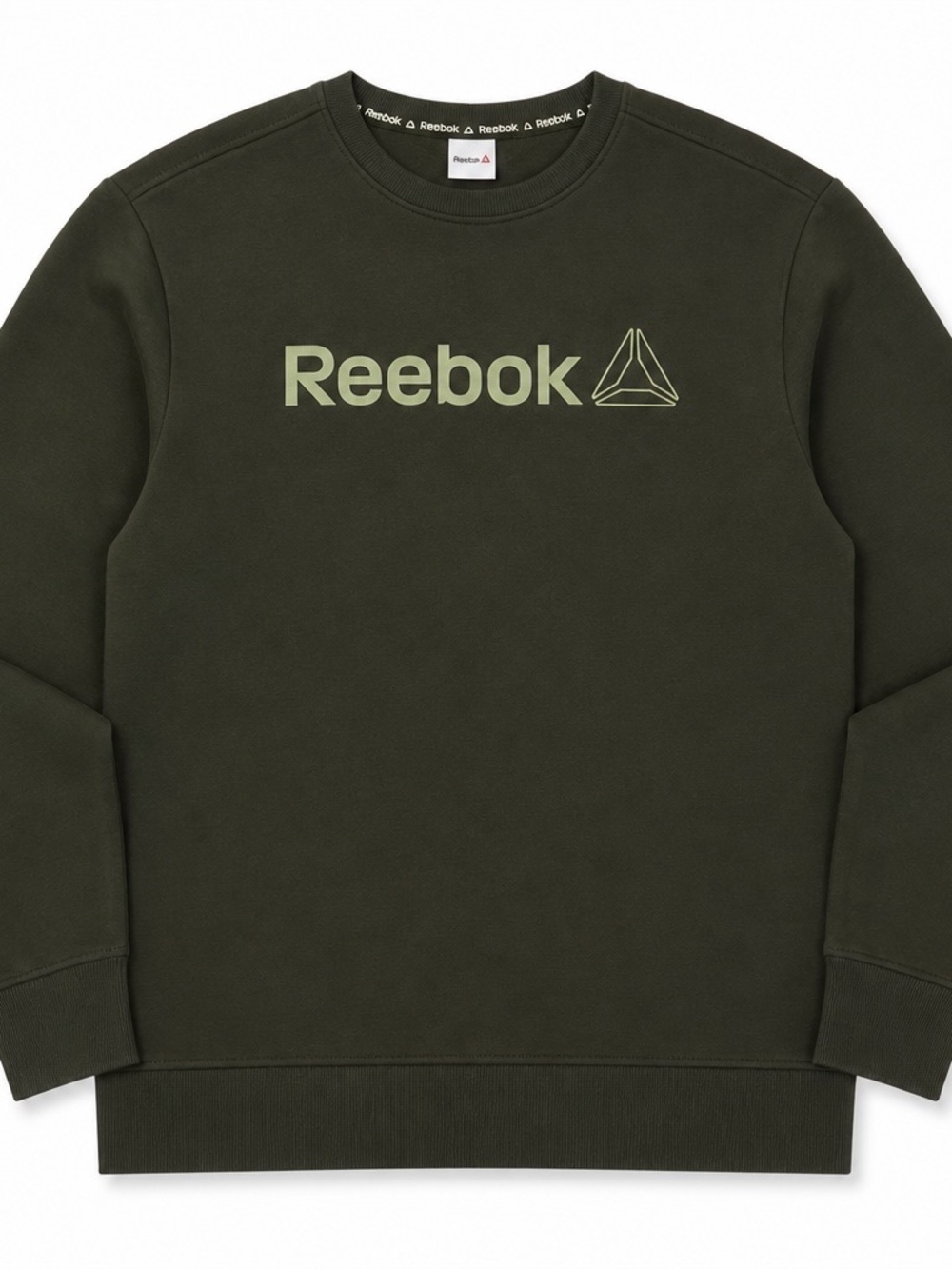 Reebok Women's Olive Green Sweatshirt Size XL Long Sleeve Crew